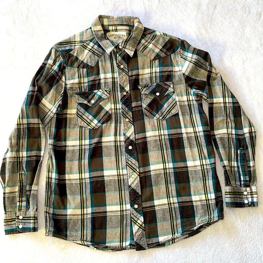 Striped button up flannel